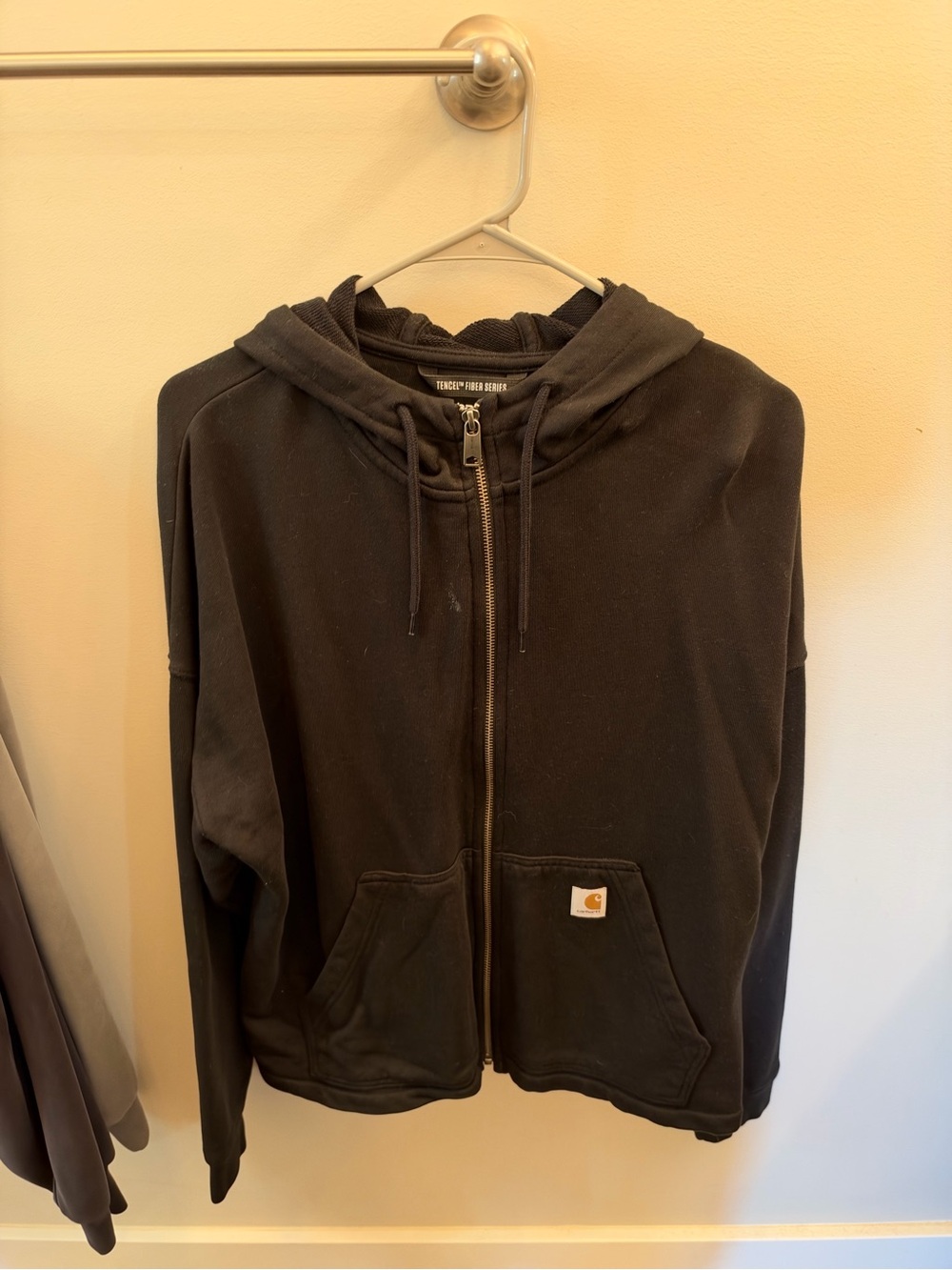 Carhartt Black Full-Zip Hooded Sweatshirt